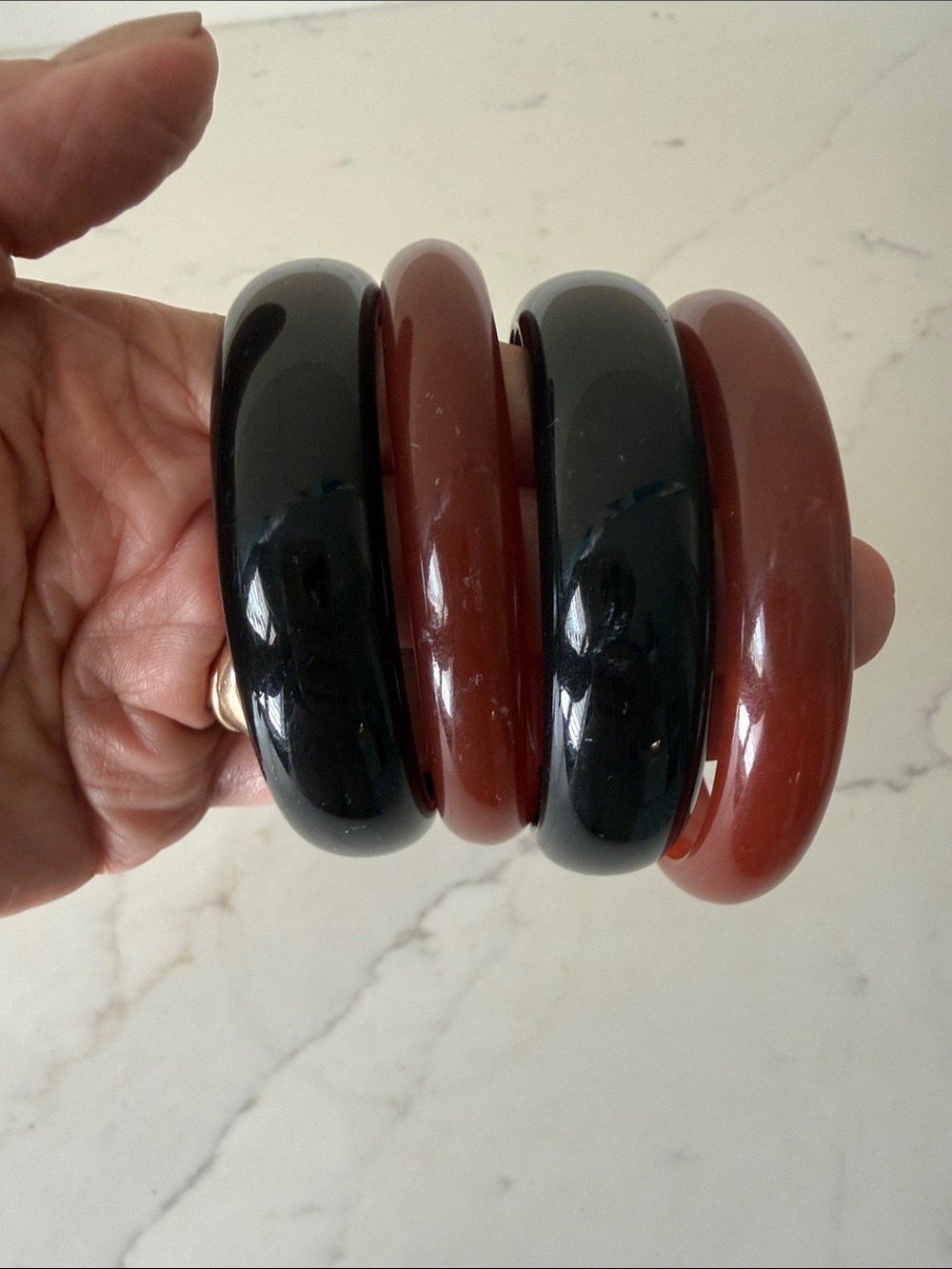 Vintage Lucite Bangle Bracelets Set of 4